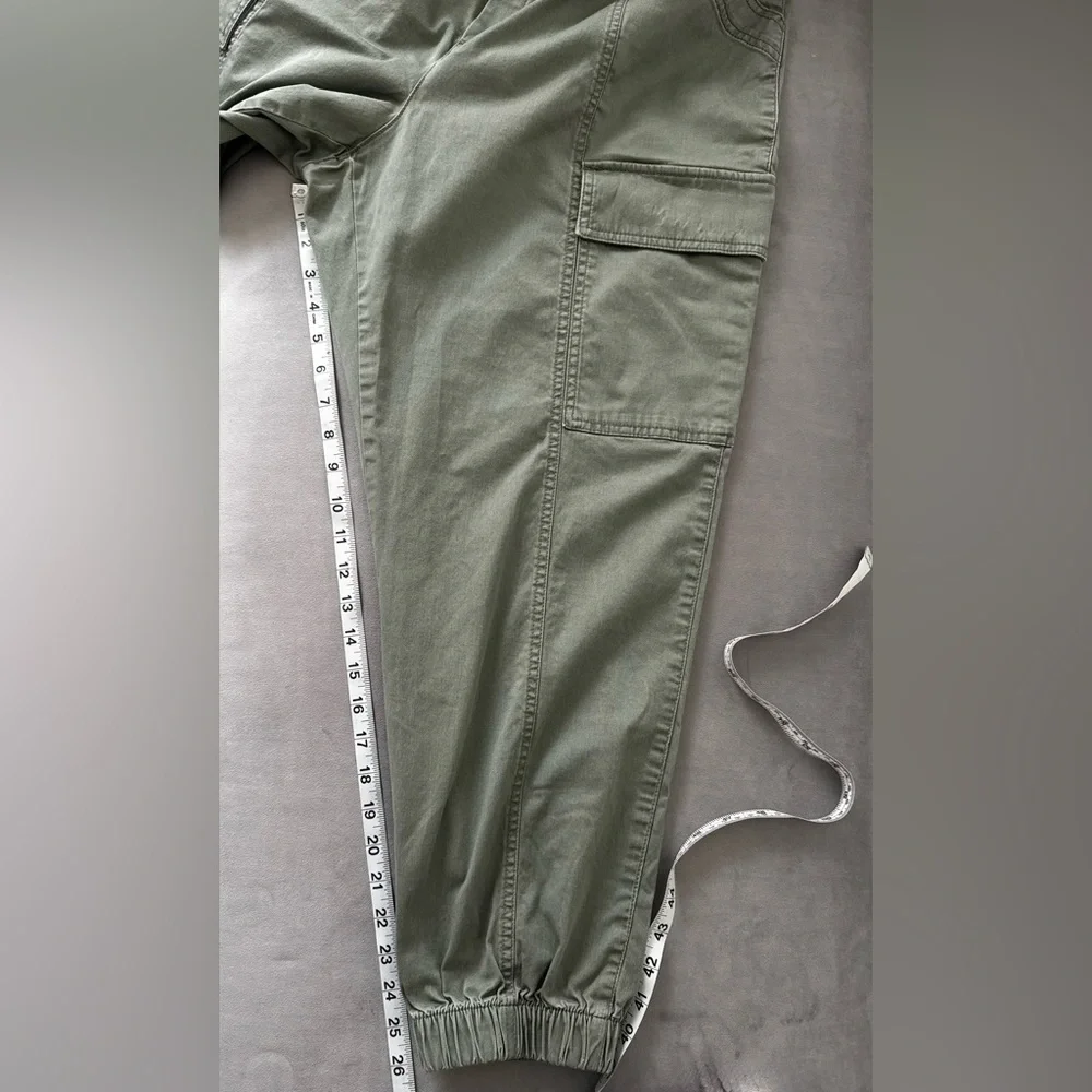 GAP Olive Green Cargo Jogger Pants Women’s XL High Rise Utility Ankle - Picture 4 of 6